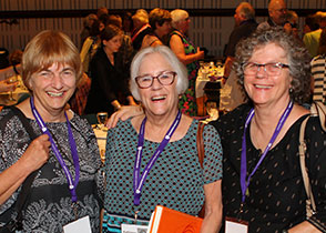 Photo of three happy women. Link to Life Stage Gift Planner Over Age 65 Situations.